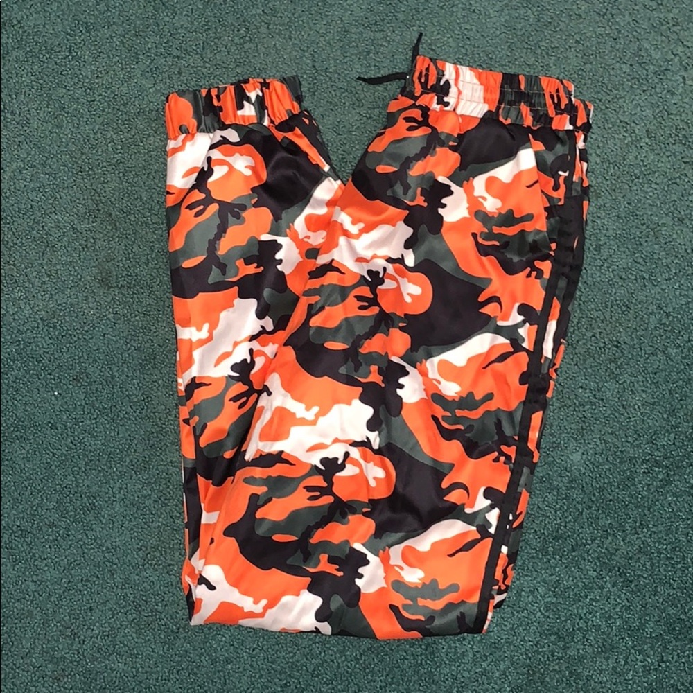 Orange Camo Joggers